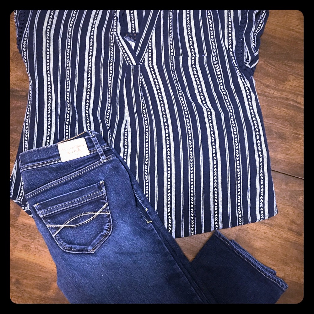 Abercrombie & Fitch cropped stretch jeans